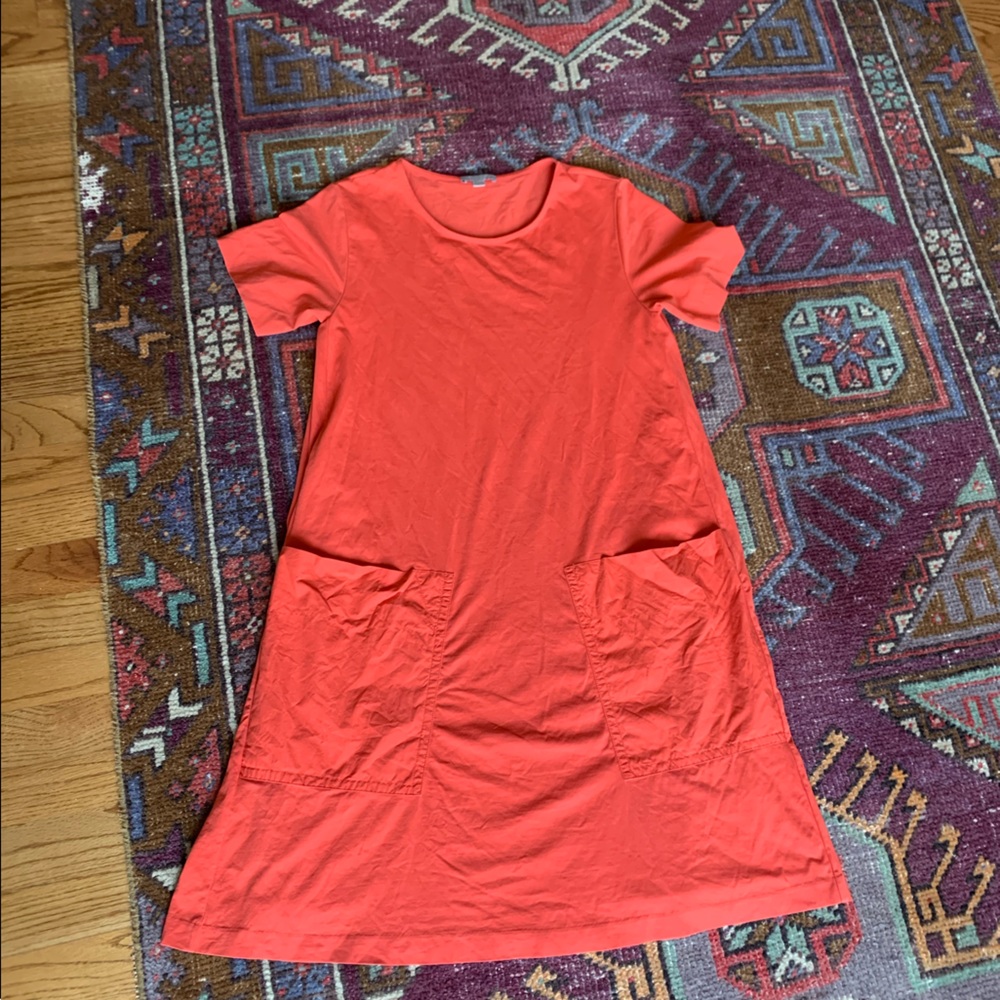 Cos a line dress , small , orange